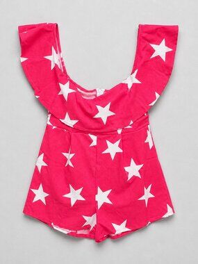 Off The Shoulder Romper by Andrée by Unit, Star Print, Size L